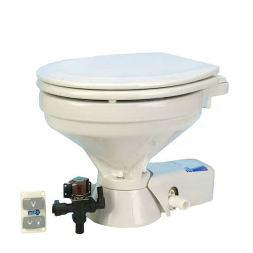 converting from a manual flush head to an electric toilet on your boat