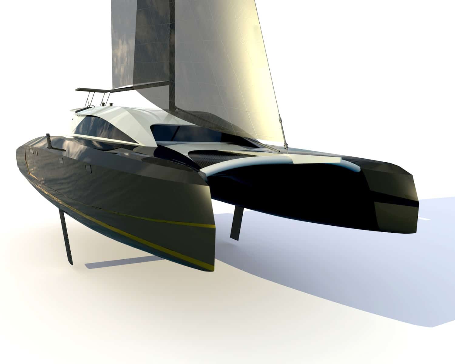 catamaran rudder design