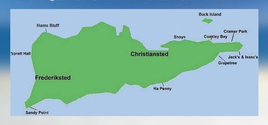mapa de st croix usvi