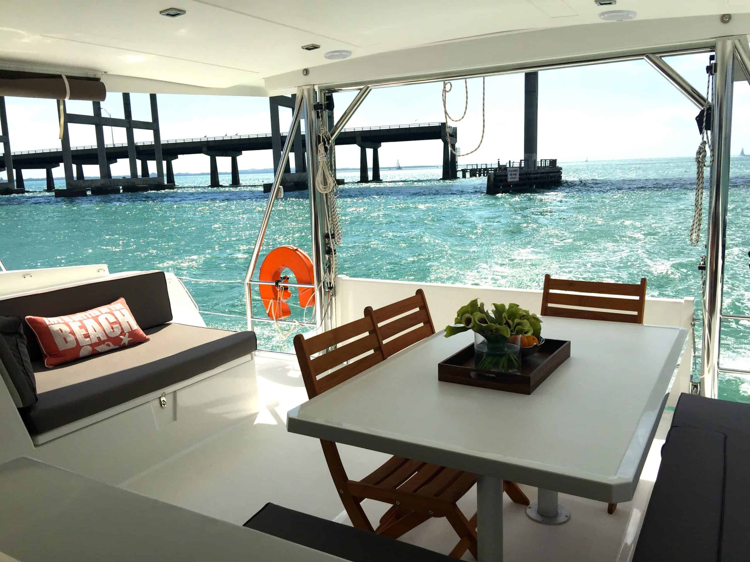 Bali 4.5 catamaran aft cockpit