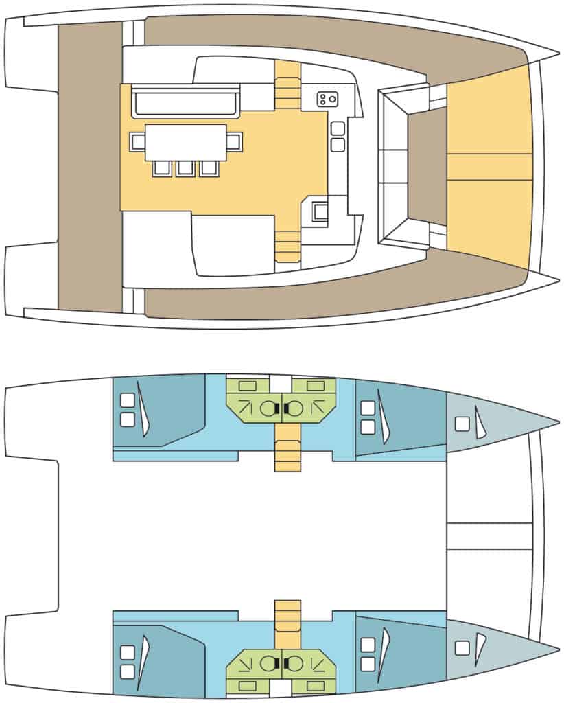 bali catamaran layout