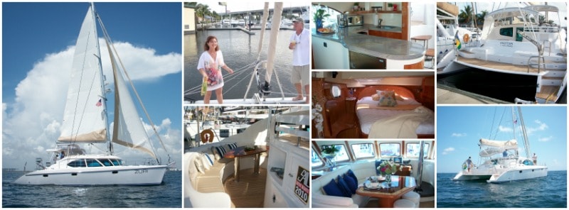 Zuni Prout 45 catamaran collage