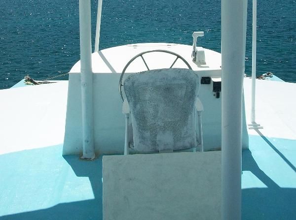 1989 fincat power catamaran helm