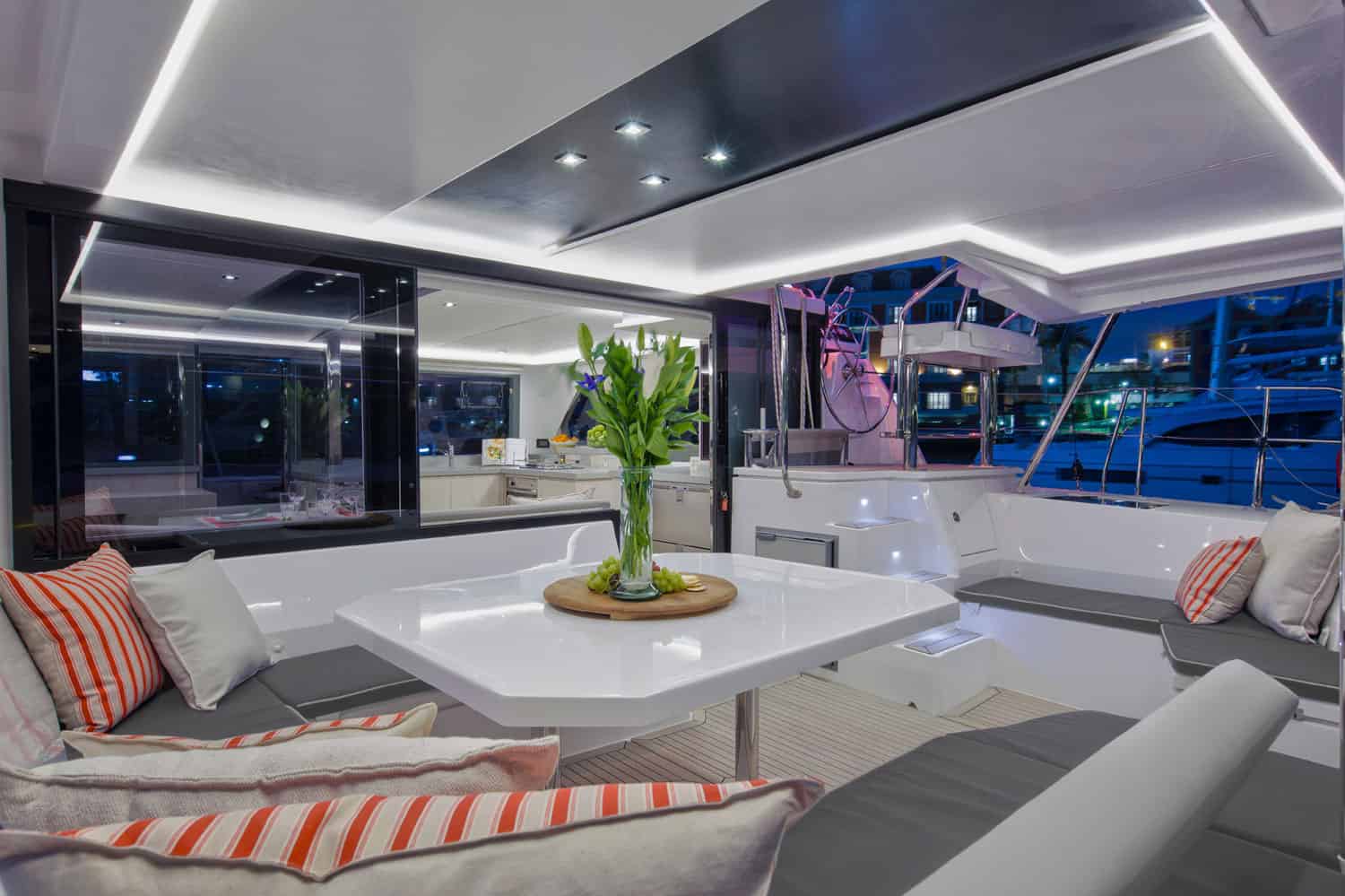 leopard 45 catamaran interior