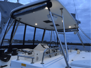 custom Bimini hardtop for catamarans | The Catamaran Gurus custom Bimini hardtop for catamarans