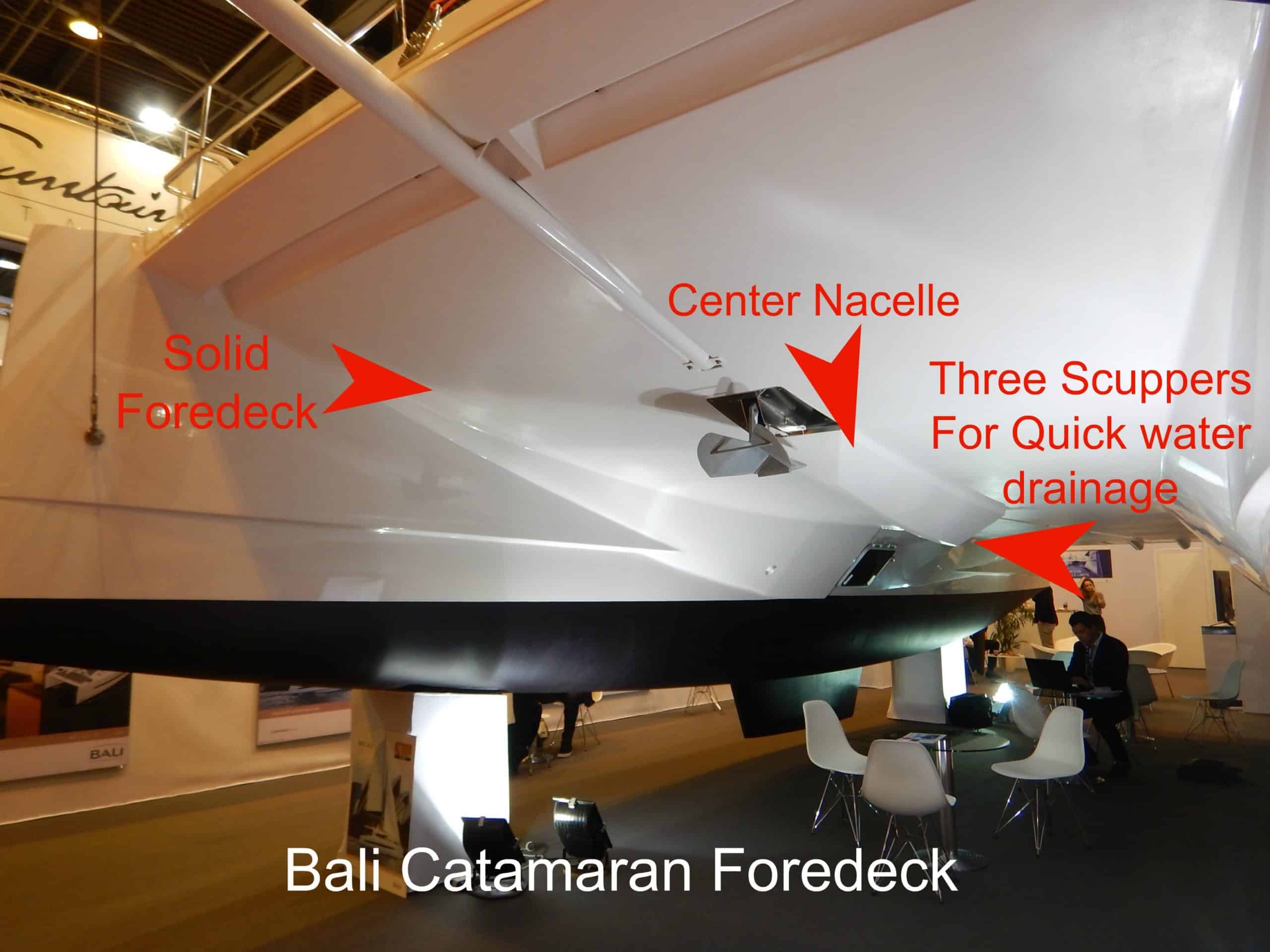 Bali catamarans foredeck design