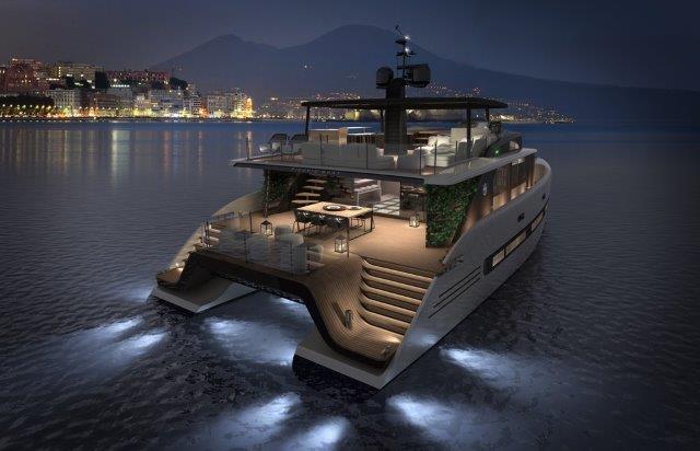 picchio boat concept catamaran aft