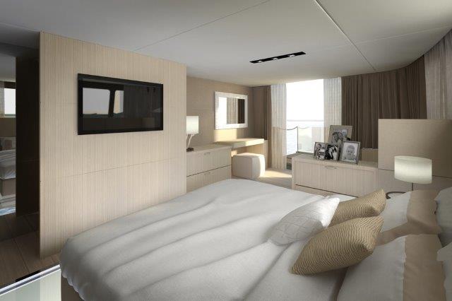 woodpecker boat concept catamaran picchio master stateroom