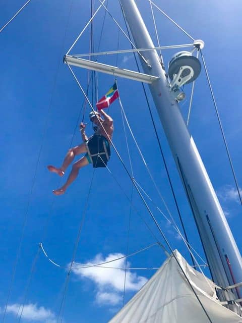 catamaran mast inspection