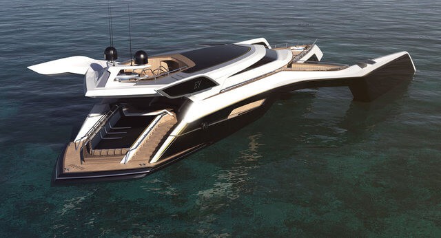 czyzewski design trimaran aft profile overview