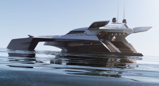 czyzewski design trimaran aft profile