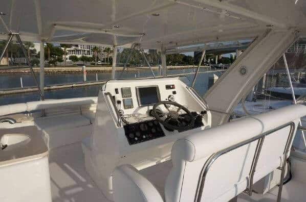 gypsies palace leopard 47pc catamaran cockpit