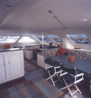 fsbo 1998 hughes cruiser catamaran dining 2