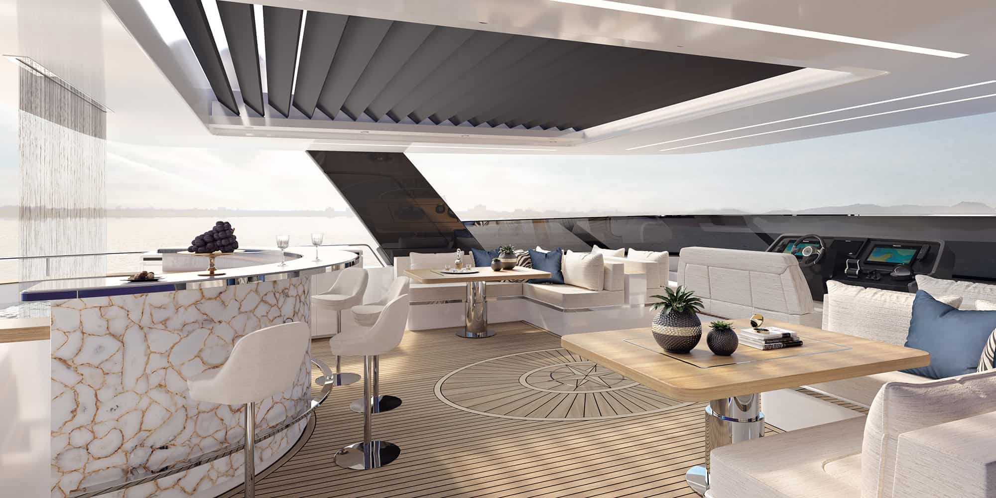 80 sunreef power cockpit lounge