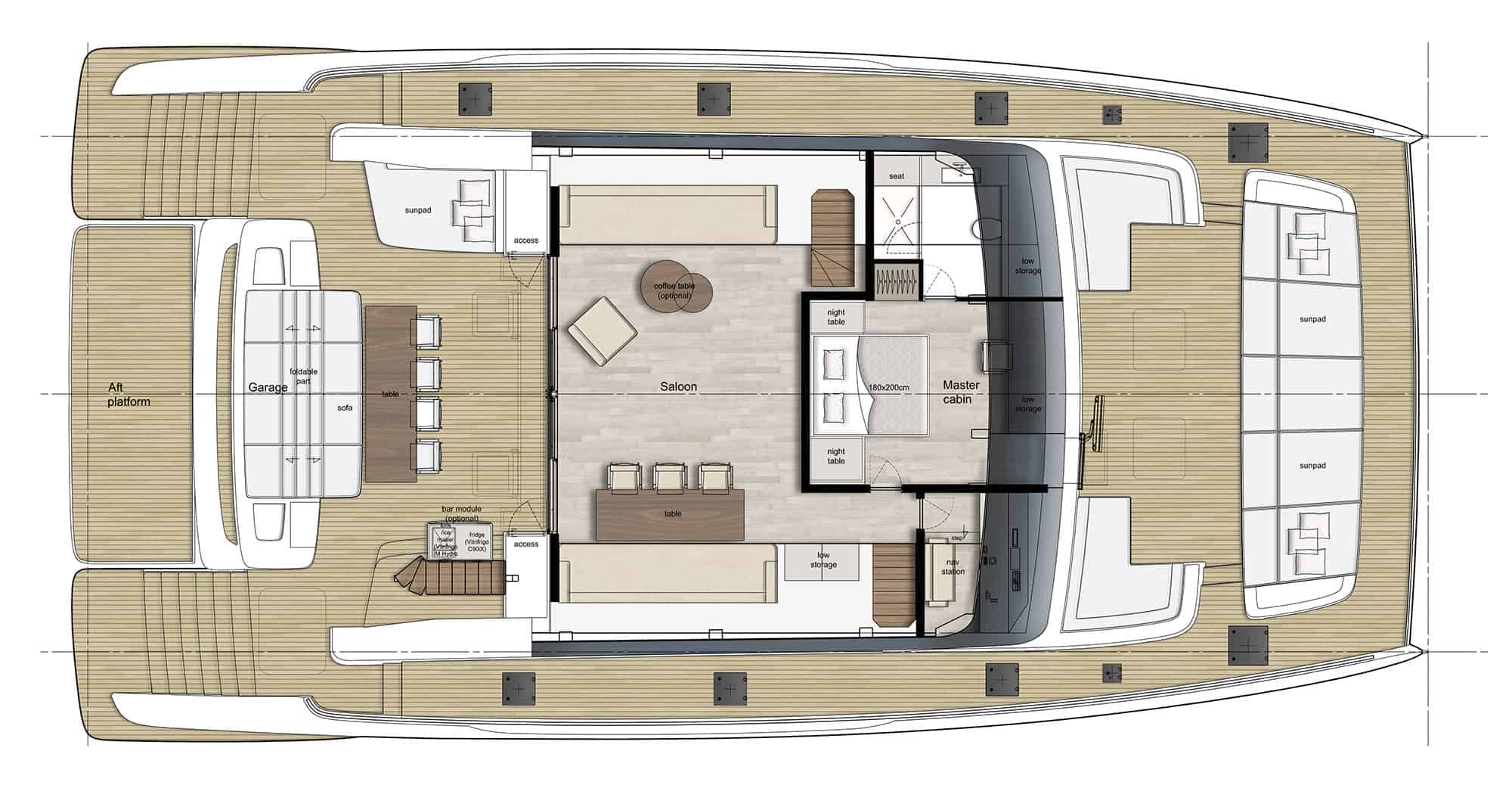 80 sunreef power deckhouse layout option 1
