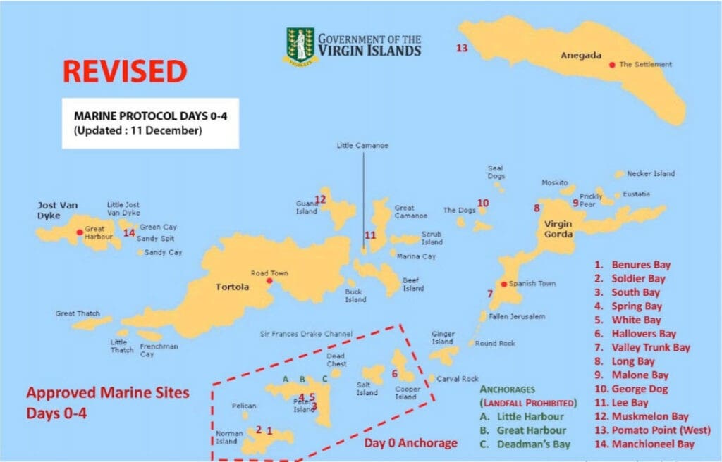 bvi approved covid marine sites as of dec 11 2020 | The Catamaran Gurus bvi approved covid marine sites as of dec 11 2020