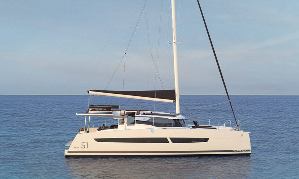 fountaine pajot 59 catamaran for sale into charter management program | The Catamaran Gurus fountaine pajot 51 starboard profile