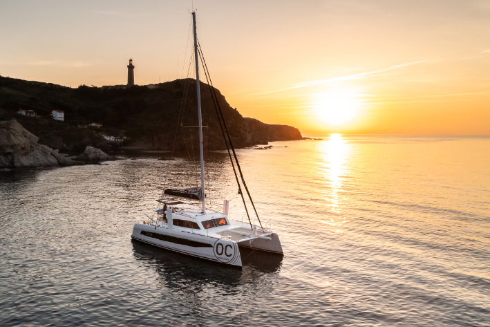 catana ocean class 50 anchored at sunset | The Catamaran Gurus catana ocean class 50 anchored at sunset