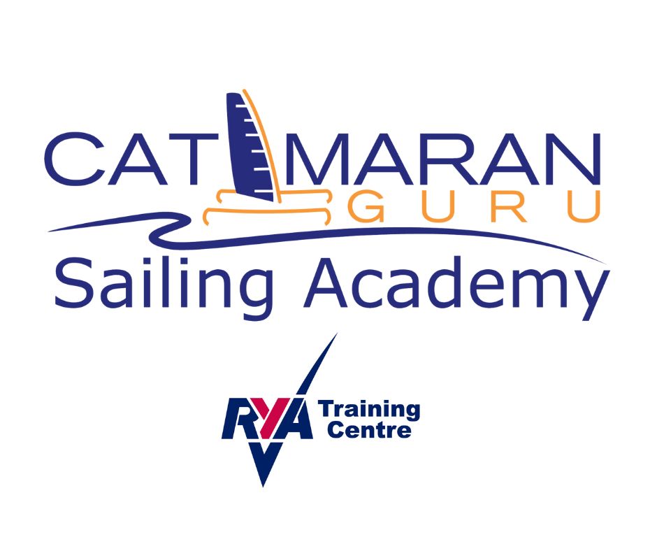 catamaran guru sailing academy and RYA logos