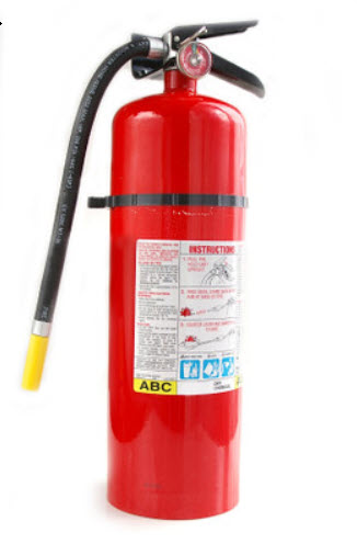 Class B fire extinguisher for boats