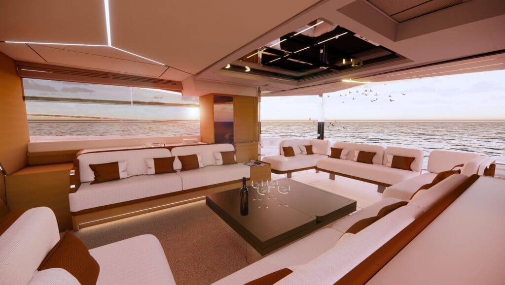 YOT 53 - Maindeck - View IIA | The Catamaran Gurus Yot 53 power catamaran